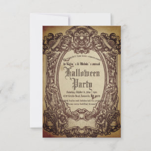Convites Orçamento Vintage Gótica Vitoriana Wicked Hallowee
