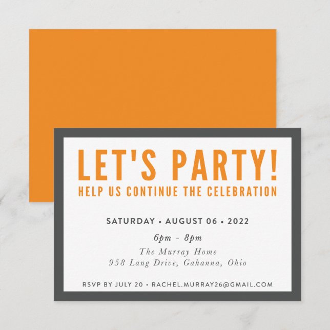 Convites ORDEM DE IMPRESSÃO para Rachel - inserção do anive (Frente/Verso)