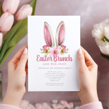 Orelhas de Coelho Florais Lindas Brunch de Páscoa