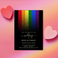 Orgulho Arco-íris Casamento Coração LGBTQ