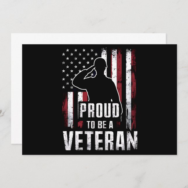 Convites Orgulho De Ser Um Veterano Do Dia Dos Veteranos Do (Frente/Verso)