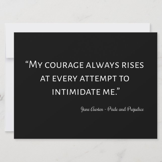 Convites Orgulho e Preconceito Citação I (Frente)
