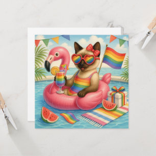 Convites Orgulho Gato - Peitos LGBTQ inspirados em Gato