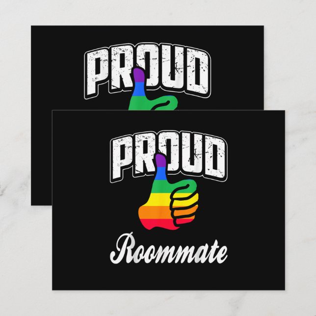 Convites  Orgulho Gay do Colega de Quarto (Frente/Verso)