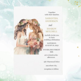 Convites Orgulho gay Elegante Blush Wedding