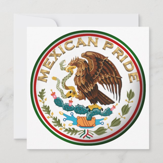 Convites Orgulho Mexicano (Águia da Bandeira Mexicana) (Frente)