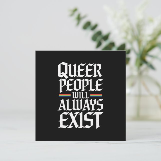 Convites Orgulho Queer Pessoas Queer Sempre Existirão  (Em pé/Frente)