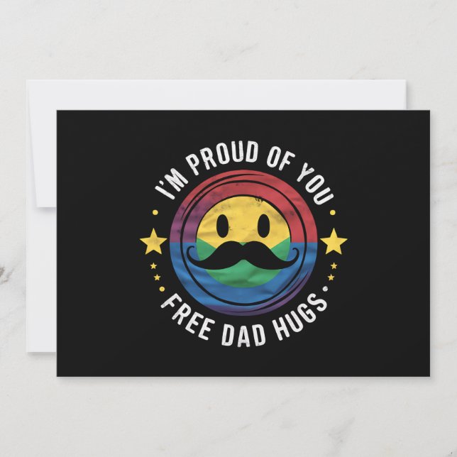 Convites Orgulho-te de abraços de Pai Grátis, Ally LGBTQ (Frente)
