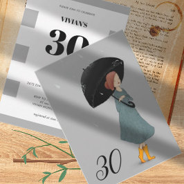 Convites Orgulhosa aniversário de 30 anos do Dia da Chuva