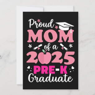 Convites Orgulhosa Mãe de Graduado Pré-Escolar 2025