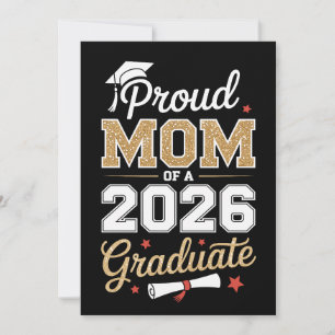 Convites Orgulhosa Mãe De Um Formando Da Turma De Graduação