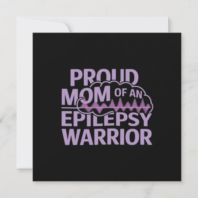Convites Orgulhosa Mãe de um Guerreiro Epilepsia Mostre seu (Frente)