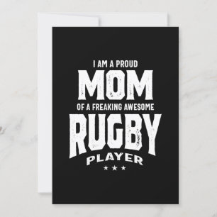 Convites Orgulhosa Mãe De Um Jogador De Rugby Incrível