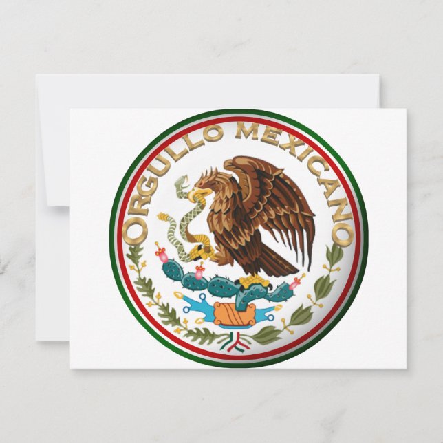 Convites Orgullo Mexicano (Águia da Bandeira Mexicana) (Frente)