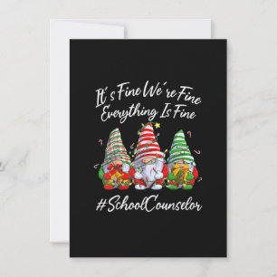 Convites Orientador Escolar Engraçado Tudo Está Bem Natal
