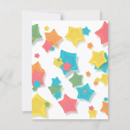 Convites Origami Rainbow Stars