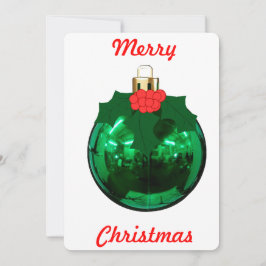 Convites Ornament e Holly Christmas Card