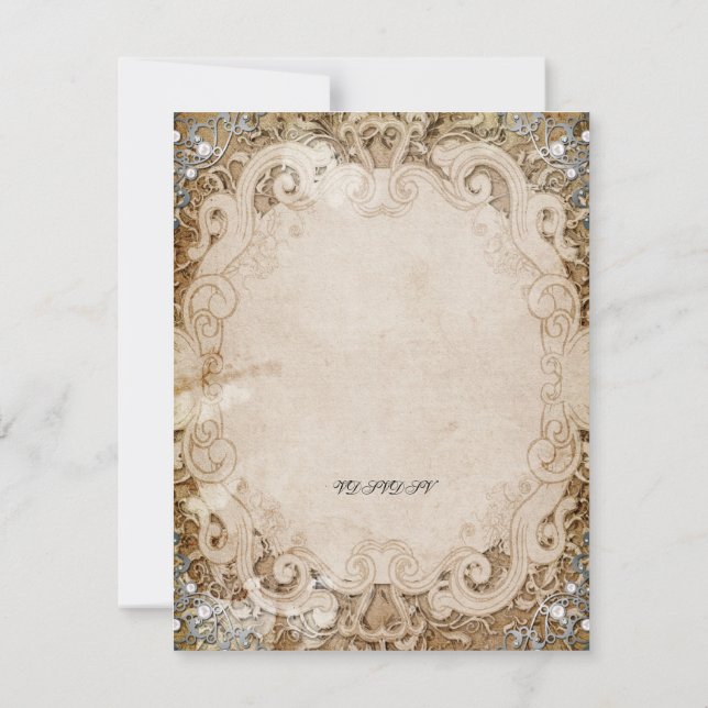 Convites Ornamentado Fairytale Storybook Chá de panela Invi (Verso)