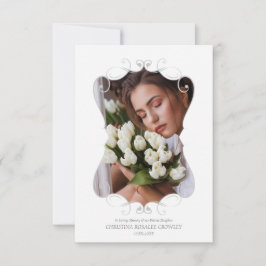 Convites Ornamental Remember Loved One Passed Away Funeral