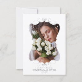 Convites Ornamental Remember Loved One Passed Away Funeral
