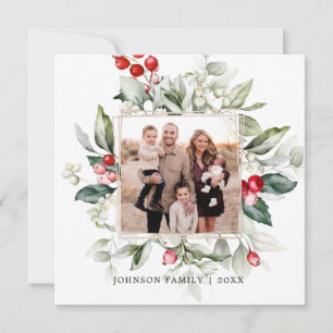 Convites Ornamento Cerâmico da Família Berry Winter