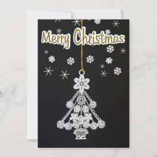 Convites Ornamento de árvores e flocos de neve