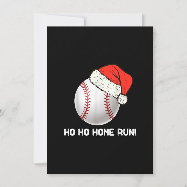 Convites Ornamentos de Beisebol Natal para Reindeer Xmas Pa (Frente)