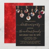 Ornamentos Dourados de Suspensão de Lixo Vermelho 