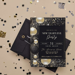 Convites Ornamentos Dourados Festivos de Ano Novo