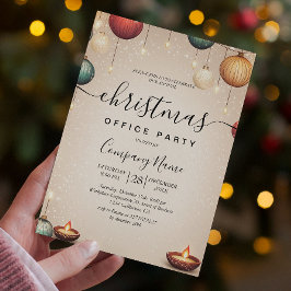 Convites Ornamentos E Velas Beige Festa De Escritório De Na