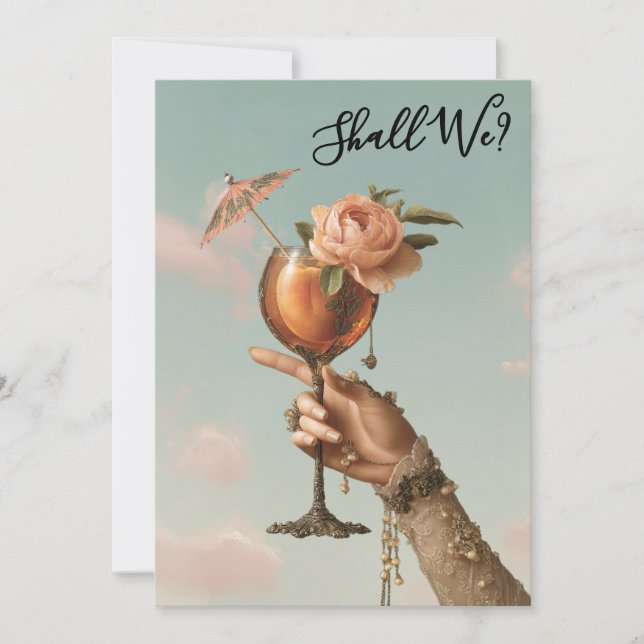 Convites *~* Ornate 3 A101 Coquetel FOTO  DESPEDIDA DE SOLT (Frente)