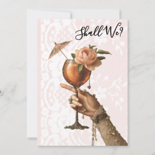 Convites *~* Ornate A101 Coquetel 3 FOTO  DESPEDIDA DE SOLT