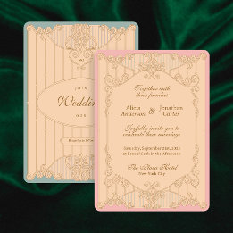 Convites Ornate Art Nouveau Wedding Invitation