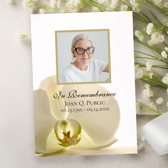 Convites Orquídea Flor da Morte Branca Memorial (Criador carregado)