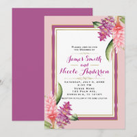 Orquídea Floral Tropical Roxo e Rosa Casamento Chi