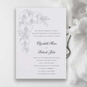 Convites Orquídea Grinalda Formal Tradicional Casamento Mar