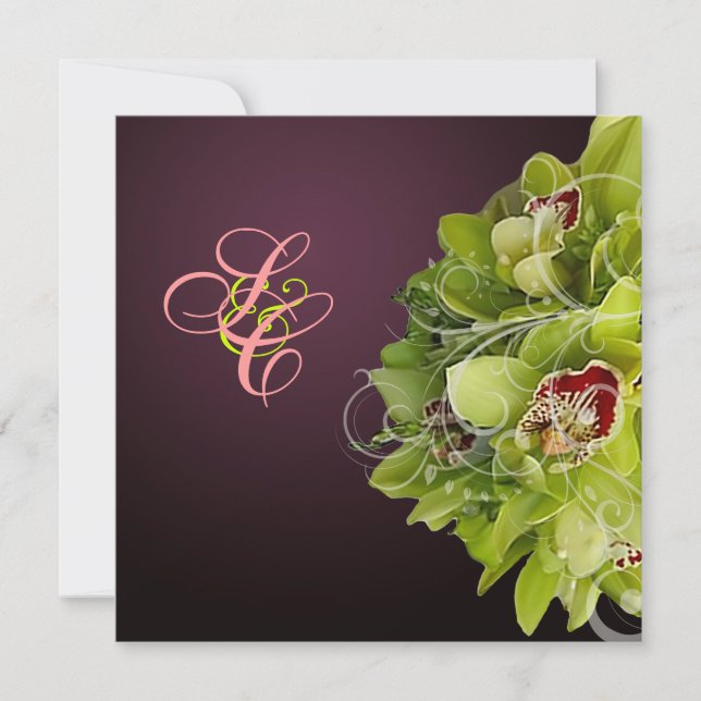 Convites Orquídea PixDezines + Farinha Ornamental (Frente)