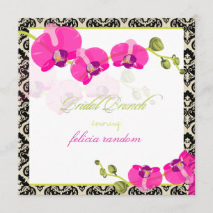 Convites Orquídea rosa PixDezines+polia damask/bridal brid