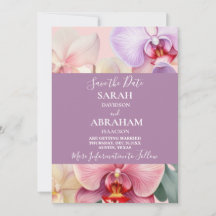 Orquídeas Arco-íris Pastel Salve a Data