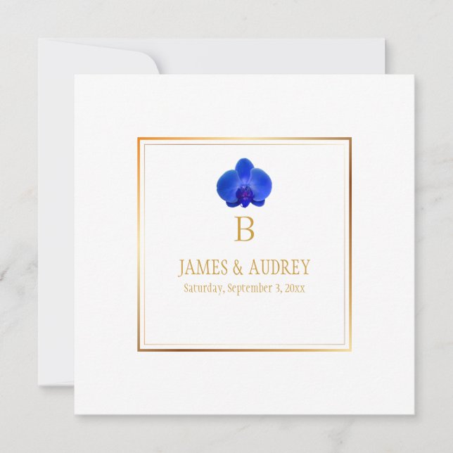 Convites Orquídeas Azuis Reais PixDezines (Frente)