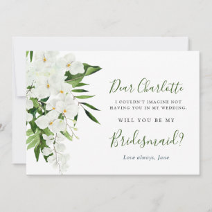 Convites Orquídeas Brancas Elegantes Serão Minha Colega D