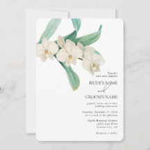 Orquídeas Brancas Florais Casamento Aquarela