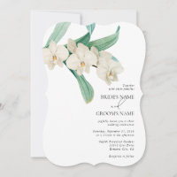 Orquídeas Brancas Florais Casamento Aquarela