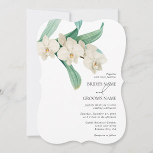Convites Orquídeas Brancas Florais Casamento Aquarela