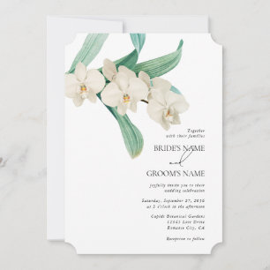 Convites Orquídeas Brancas Florais Casamento Aquarela