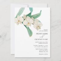 Orquídeas Brancas Florais Casamento Aquarela