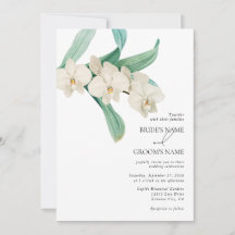 Orquídeas Brancas Florais Casamento Aquarela