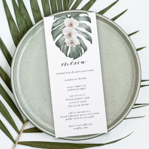 Convites Orquídeas Brancas no Cardápio de Casamento Tropica