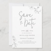 Orquídeas Casamento Caligrafia Moderna Salvar a Da