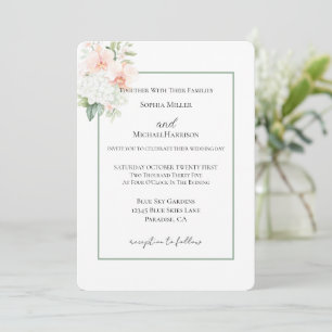 Convites Orquídeas Cor-de-rosa Verde Amora Doce Casamento